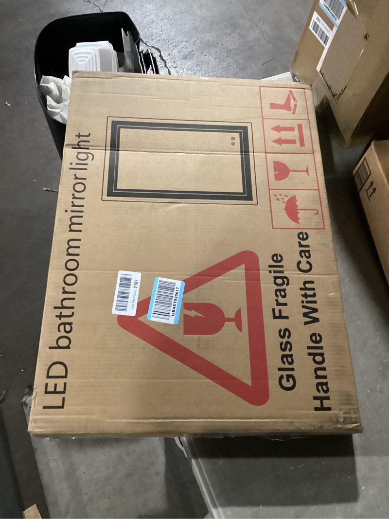 Condition photo showing New/Like New for beelux 16''x24'' bathroom mirror lights, wall-mounted lighted vanity mirror 3 color front lights,anti-fog, smart touch, memory function, stepless dimmable,etl listed 16"l x 24"w