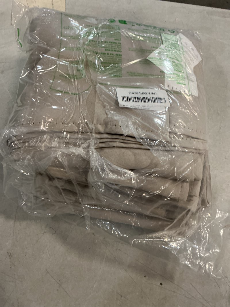 Condition photo showing Good Condition for nicetown room darkening natural curtains & drapes for living room - thermal insulated solid grommet sound reducing privacy window treatments for bedroom, 2 panels, w66 x l84 natural 66"w x 84"l (pack of 2)
