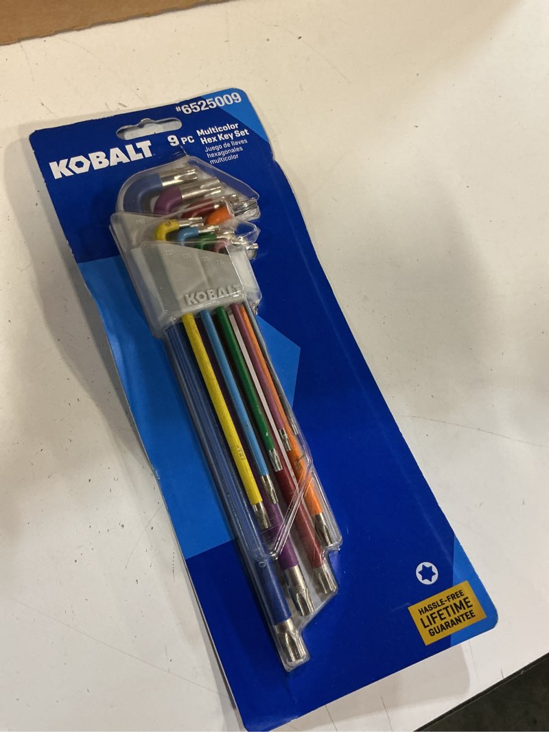 Condition photo showing Good Condition for kobalt diamond tip assorted torx (star) 9 -pieces hex key set
