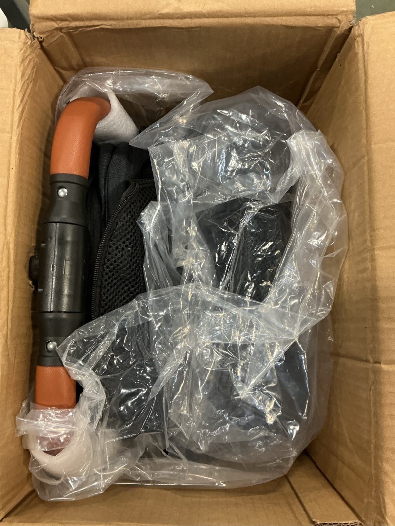 Condition photo showing Good Condition for Double Pet Stroller with Detachable Carrier for Medium Small Dogs and Cats, Lightweight Dog Stroller Travel Carriage with No-Zip Canopy Storage Basket One-Click Folding and One-Foot Brake Black