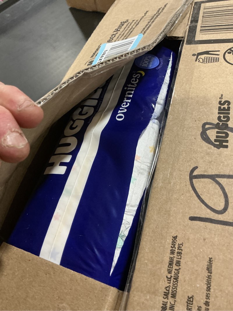Condition photo showing Good Condition for Huggies Size 5 Overnites Baby Diapers: Overnight Diapers, Size 5 (27+ lbs), 100 Ct (2 Packs of 50), Packaging May Vary Size 5 100