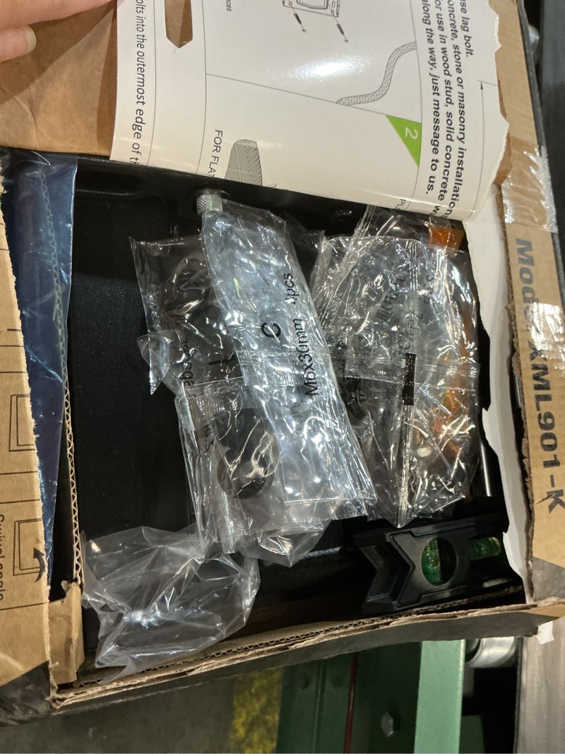 Condition photo showing Good Condition for full motion mount, usx mount ul listed tv wall mount for most 42-84 inch tvs, holds up to 120lbs, max vesa 600x400mm, swivel tv bracket with dual articulating arms tilt rotation fits 16" wood stud for 42" to 84" tvs, 16" studs