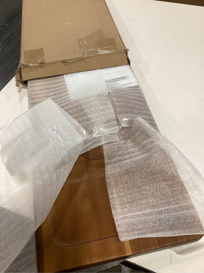 Condition photo showing Good Condition for Bathtub Tray, Acacia Bath Tray for Tub, 34.6''x9'' Wooden Bathtub Caddy Tray with Adjustable Legs Fit Various Bathtubs, Anti-Tipping, Sustainable Bath Table with Wine Glass and Tablet Holder