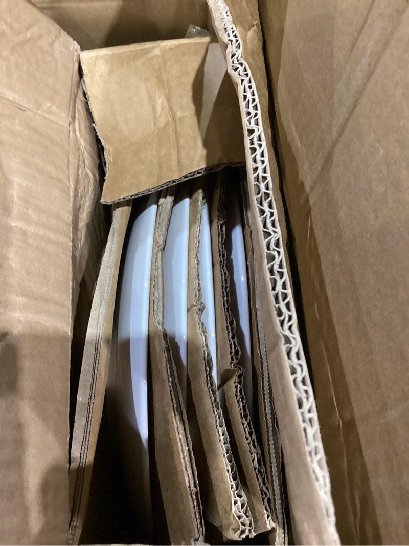 Condition photo showing Good Condition for Euro Ceramica Essential Collection Porcelain Dinnerware and Serveware, 16 Piece Dinnerware Set, Service for 4, Classic White 16 Piece Dinnerware Set Classic White