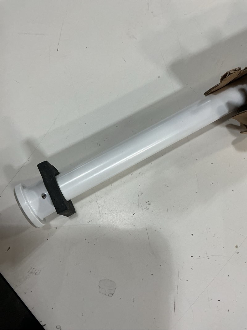 Condition photo showing As Is for room/dividers/now tension curtain rod - no drill curtain rods for room dividers - spring tension shower rods for bathroom - adjustable curtain rod - heavy duty tension window rod - 48-80 in, white 48in-80in white