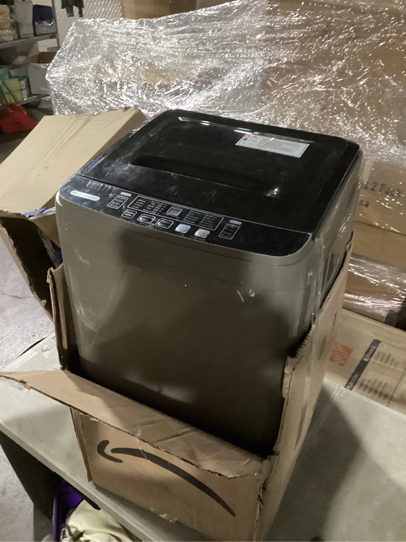 Condition photo showing Good Condition for washing machine 15.6 lbs automatic laundry machine 10 programs, led display, 8 water levels top load washer, high-efficiency portable compact washer for bath, apartment, rv, dorm gray-6kg