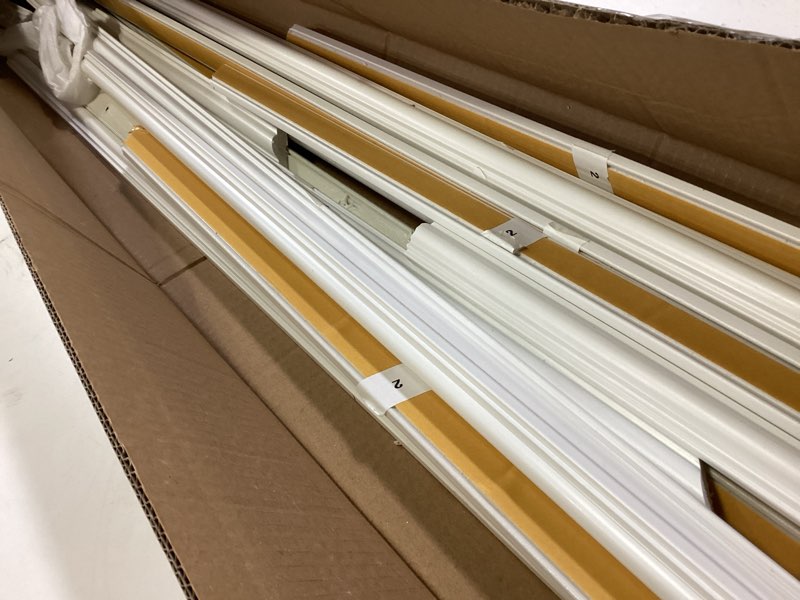 Condition photo showing As Is for Peel and Stick Wall Molding Package Ready to Assemble, Pre-Cut Factory Primed, Wall Panel Kit, Wall 