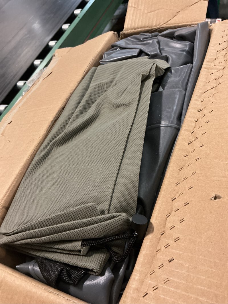 Condition photo showing As Is for ozark trail 16" twin air mattress with built-in electric pump