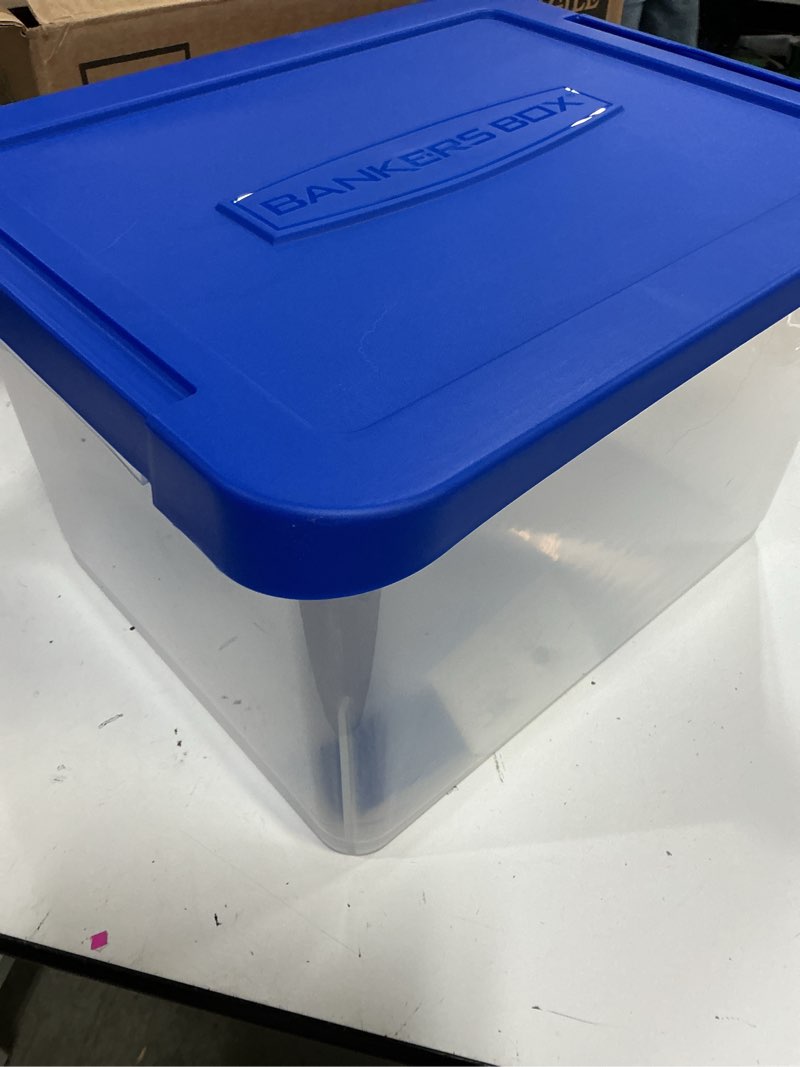 Condition photo showing Good Condition for bankers box heavy duty plastic file box with hanging rails, letter/legal, 1 pack (0086205) letter / legal