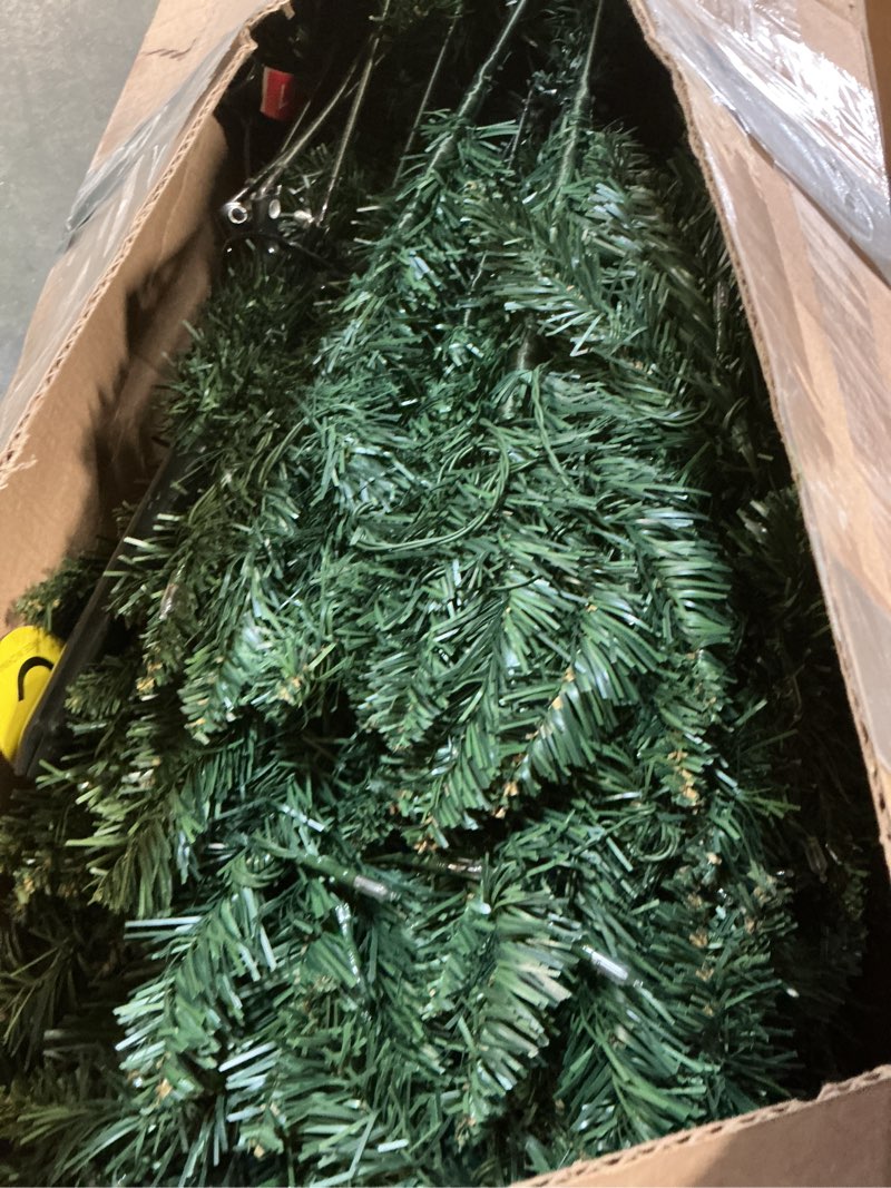 Condition photo showing Good Condition for 6 FT Pre-lit Christmas Tree Spruce with Remote Control, 300 Warm White Multi-Color Changing LED Lights, Artificial Hinged/Feel Real/Realistic for Home, Holiday Decoration Dual Color LED Green Green 6ft