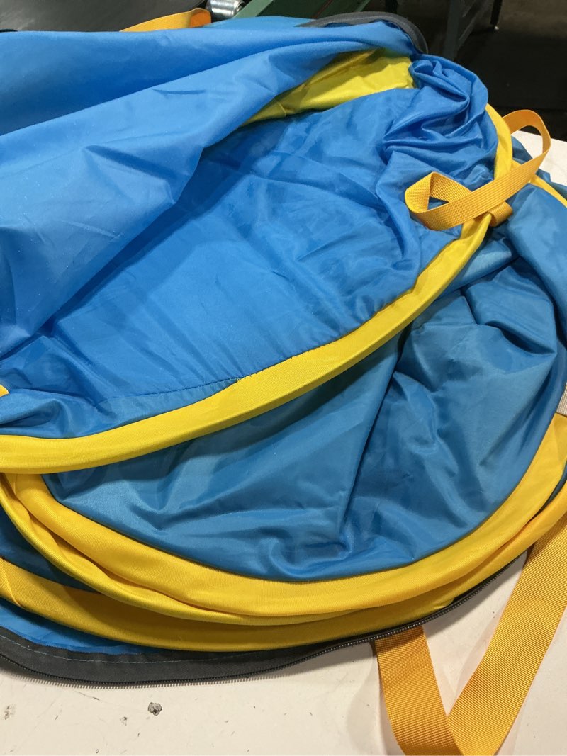 Condition photo showing Good Condition for 2 second easy setup pop up beach tent for 4 person,upf 50+ uv protection beach shade, wind resistant sun protection sun shelter,portable lightweight tent for beach cabana with handy carry bag for 4 persons