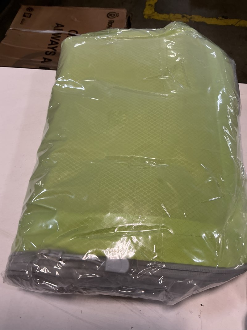 Condition photo showing New/Like New for nihome 7pcs compression packing cube set expandable mesh travel bag luggage organizers with electronic cable cord charger organizer drawstring bag (green)