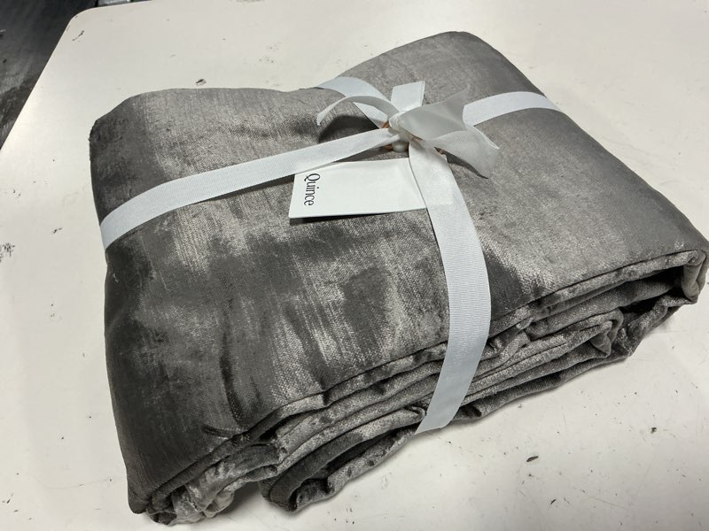 Condition photo showing Good Condition for luster velvet room darkening curtain - single panel, 48x96, slate