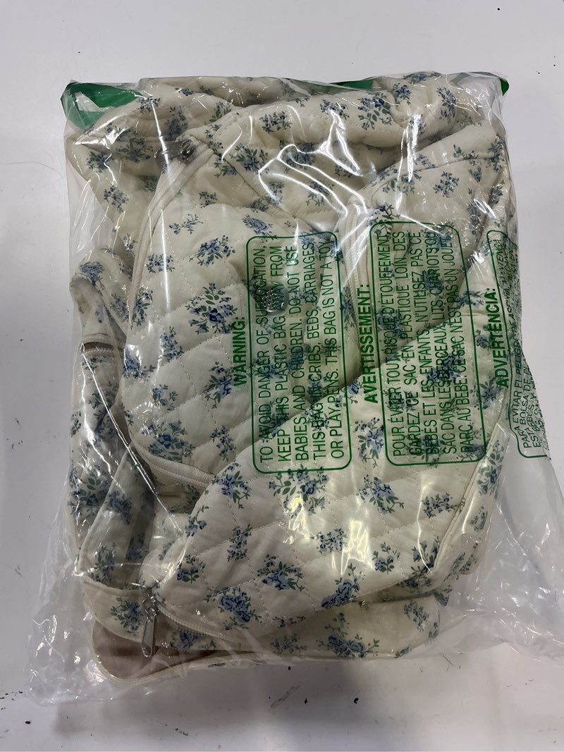 Condition photo showing Good Condition for gym bag for women, cute duffle bag, quilted duffle bag for travel, floral duffle bags, weekend bag with zipper pocket dance bag organizer b-blue floral print