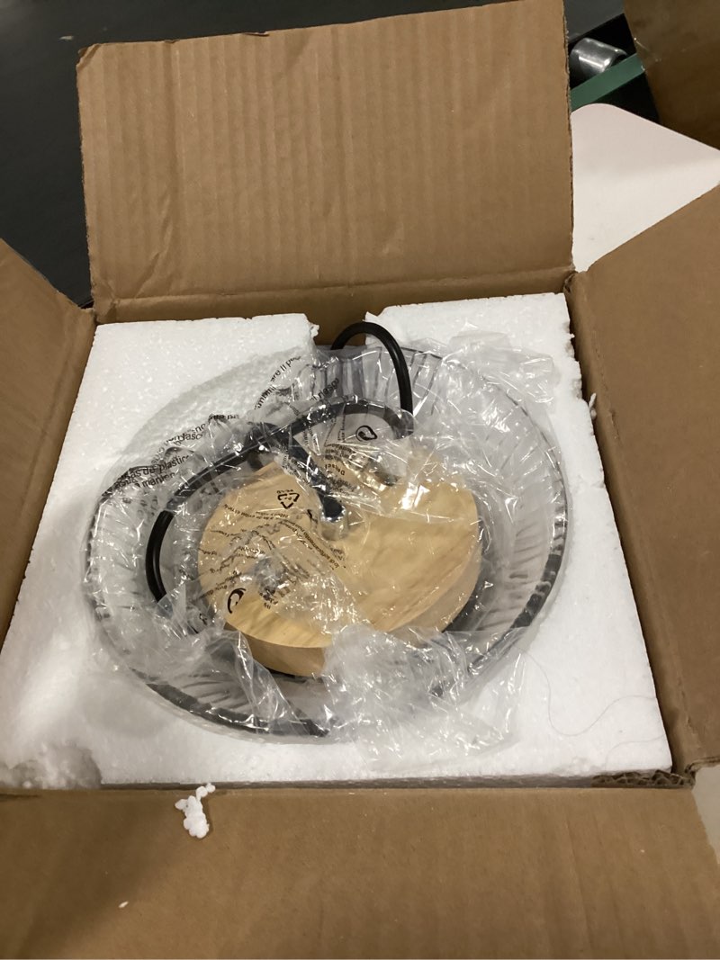 Condition photo showing Good Condition for Arturesthome Rustic Woven Pendant Light, Coastal Rattan Lampshade Hanging Lighting Fixture, Adjustable Vintage Farmhouse Chandelier Lamp Shade for Kitchen Island Dining Table Room