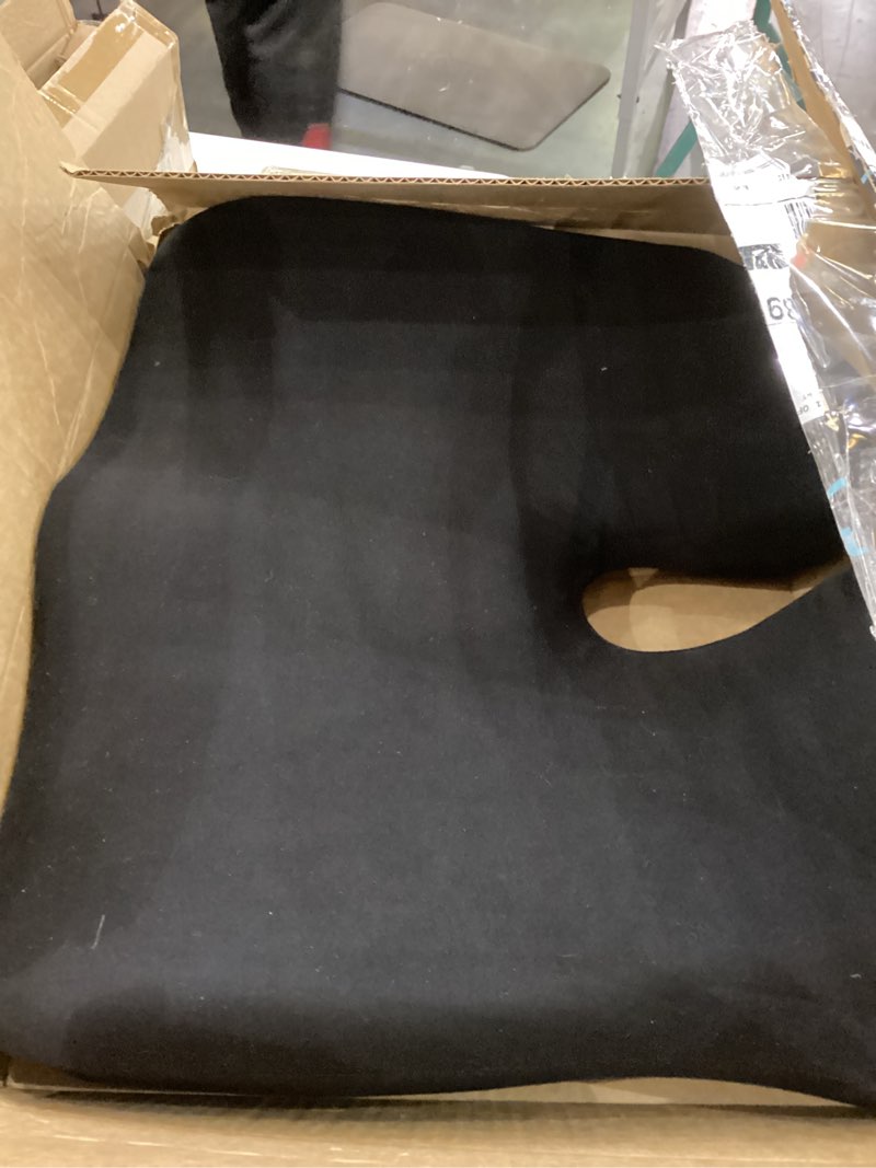 Condition photo showing As Is for Cushion Lab Patented Pressure Relief Seat Cushion for Long Sitting Hours on Office & Home Chair - Extra-Dense Memory Foam for Soft Support. Car Pad for Hip, Tailbone, Coccyx, Sciatica - Black