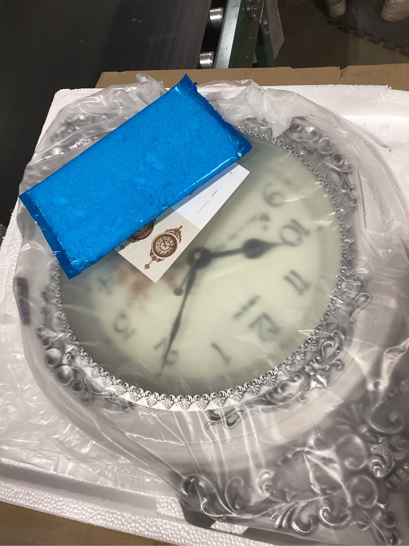 Condition photo showing Good Condition for SHISEDECO Elegant, Traditional, Decorative, Hand Painted Modern Grandfather Wall Clock Fancy Ethnic Luxury Handmade Decoration, Swinging Pendulum for New Room or Office. Large. 29.5 Inch. (White)