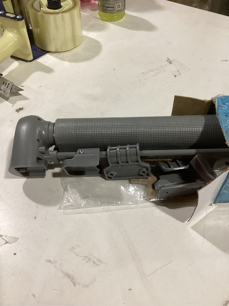 Condition photo showing As Is for Babepai Retractable Baby Gates Extra Wide | 55" Wide x 38" Tall Dog Gates for Stairs | Indoor/Outdoor Use | Child Gates for Doorways, Deck, Porch, Hallways, Patio - Gray A-grey 55" Wide x 38" Tall - Drilling