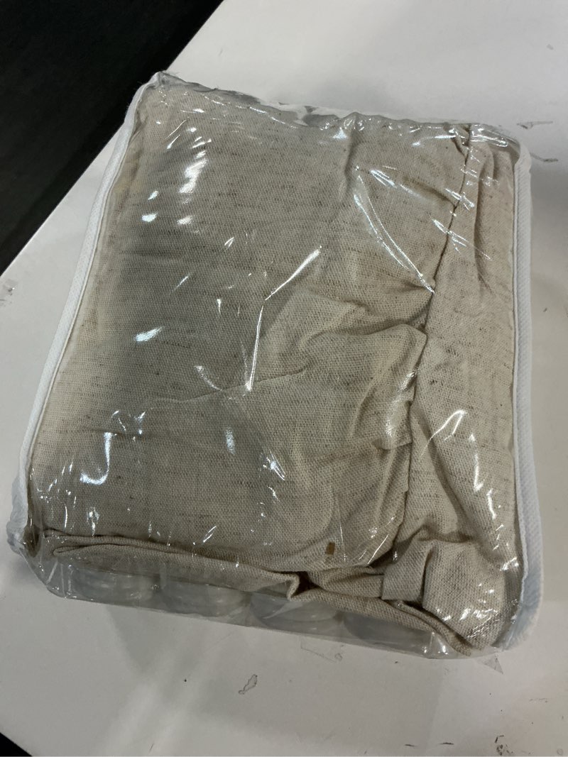 Condition photo showing New/Like New for Farmhouse Shower Curtain with Ruffle Hem Linen Beige Shower Curtains for Bathroom Country Vintage Rustic Natural Fabric, 72" W x 84" L Beige 72"W x 84"L