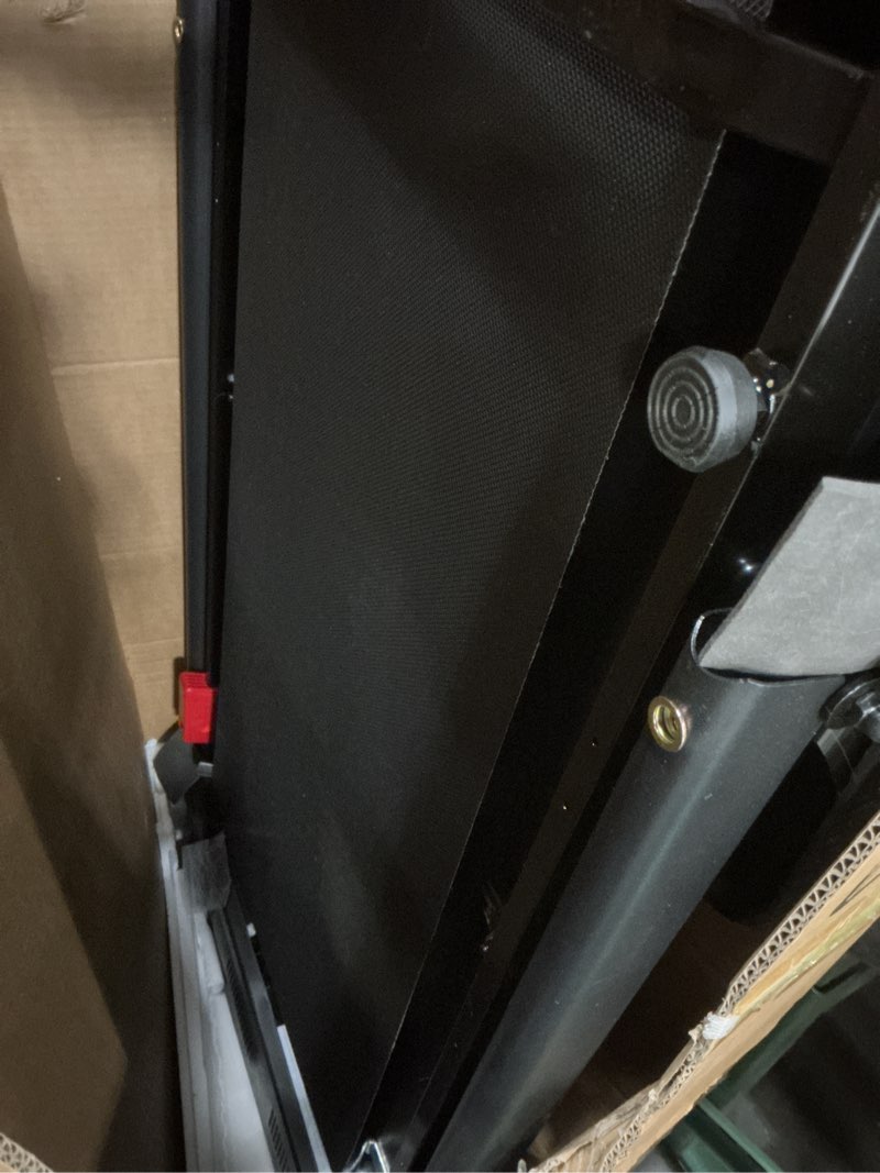 Condition photo showing As Is for treadmill with incline 3-in-1 portable treadmills for home small, incline walking pad treadmill with handle bar, walking pad foldable with 3.0hp quiet brushless, led dispay, 300lbs capacity black