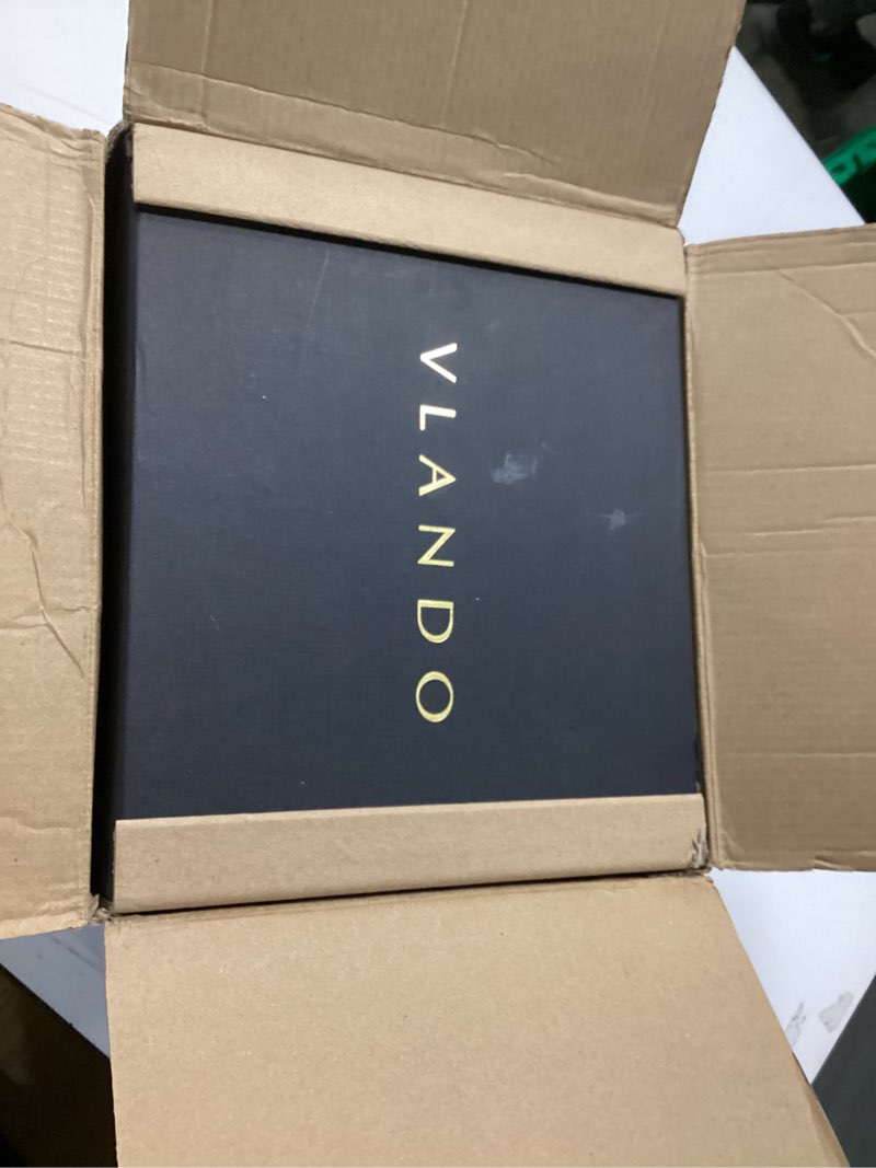Condition photo showing New/Like New for Vlando Automatic Double Watch Winder - Watch Winder Box with Men Jewelry Organizer Tray, Japanese Quiet Motor, LED Light, Adjustable Watch Pillows - Red Red Double Winder - Jewelry Tray