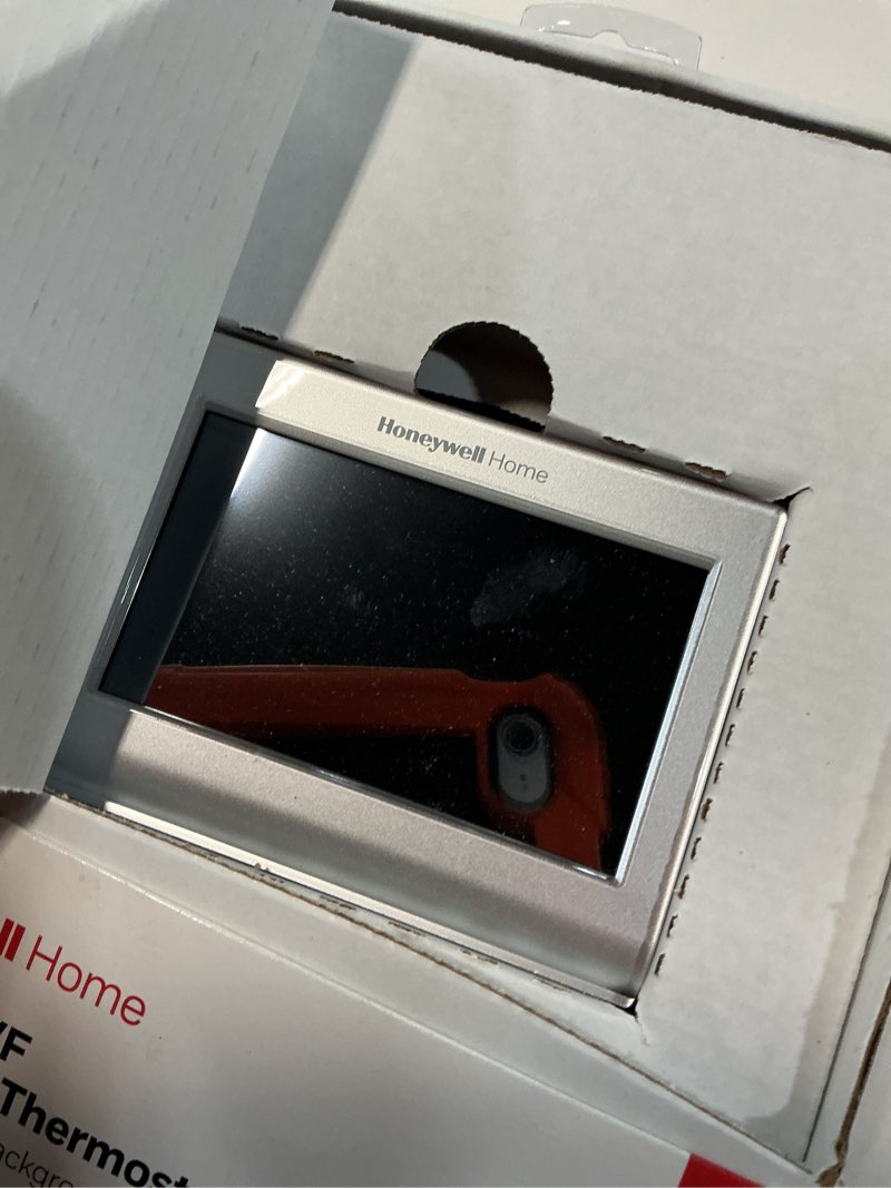 Condition photo showing As Is for Honeywell Home RTH9585WF1004 Wi-Fi Smart Color Thermostat, 7 Day Programmable, Touch Screen, Energy Star, Alexa Ready, Gray Gray 1