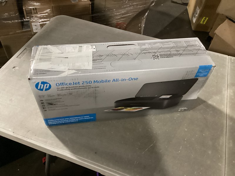 Condition photo showing New/Like New for hp officejet 250 wireless mobile printer, scanner, copier - black, battery included (cz992a)
