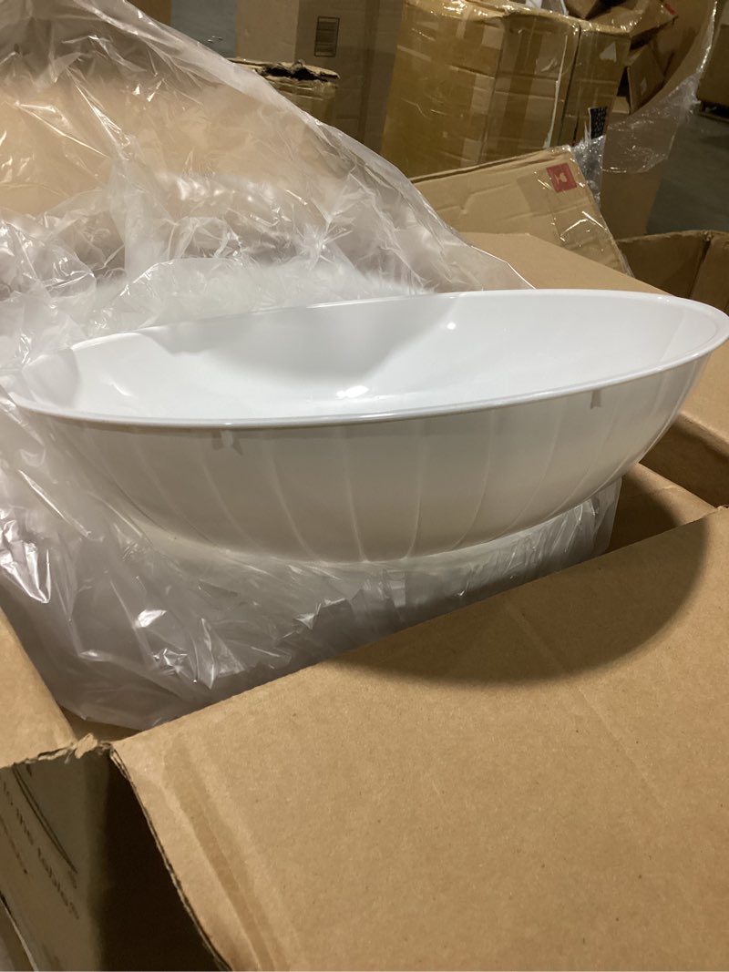 Condition photo showing Good Condition for caterline 128oz white short plastic catering/serving bowls - 24/case