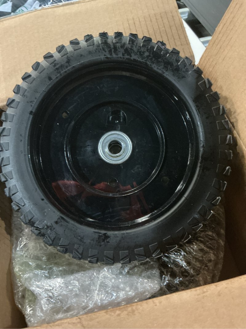Condition photo showing Good Condition for front drive wheels fit for troy bilt lawn mower - 734-04018c wheels fit for mtd snapper troy bilt tuff-cut 210 tb210 tb230 tb240 self propelled mower, replace 734-04018a 734-04018b, 2 pack 8inch-734-04018a