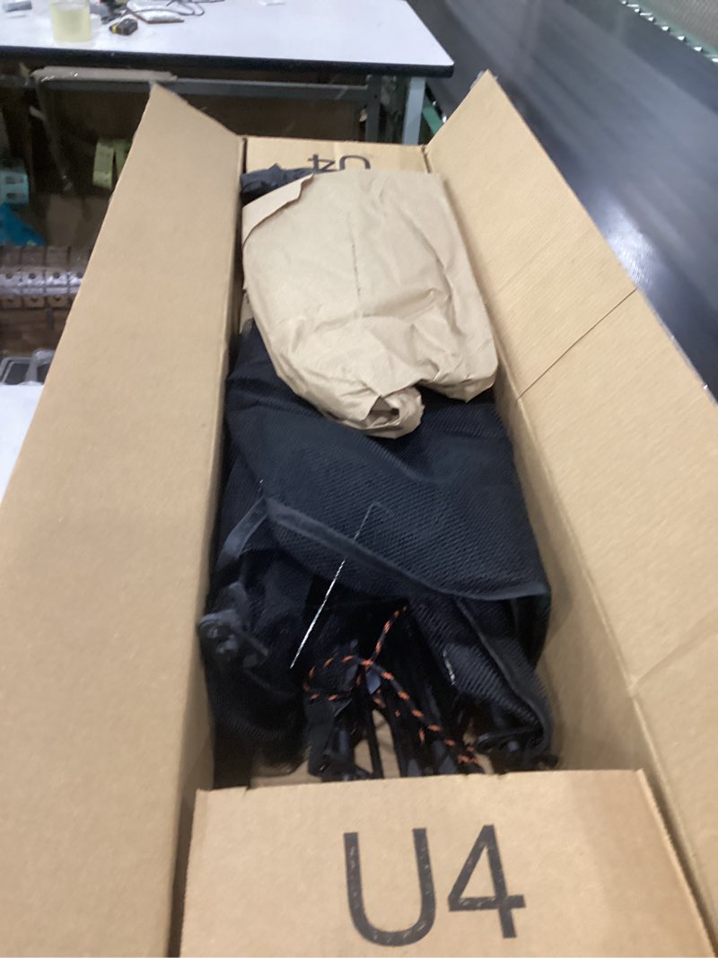 Condition photo showing As Is for portable large pop up pet cat tents enclosures for outside patio black-standard