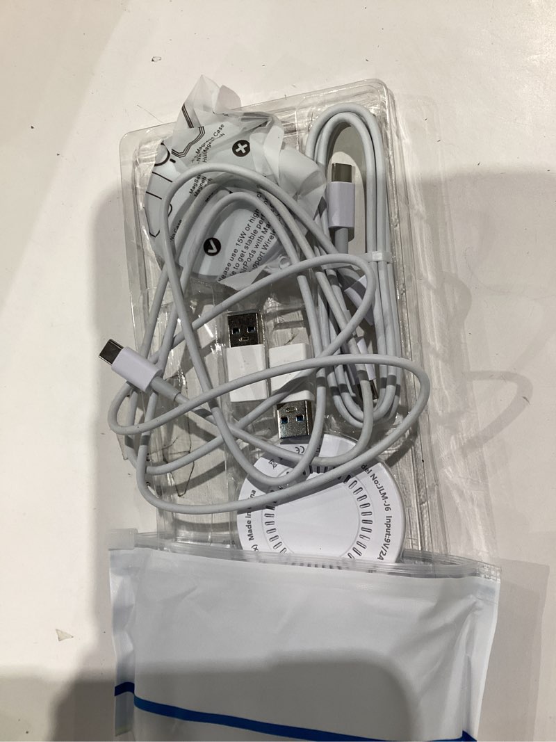 Condition photo showing Good Condition for magsafe charger 2 pack 15w magnetic wireless charger fast charging pad compatible with iphone 17/16/15/14/13/12 series & airpods 4/3/2/pro magnetic magsafe charging pad with dual ports