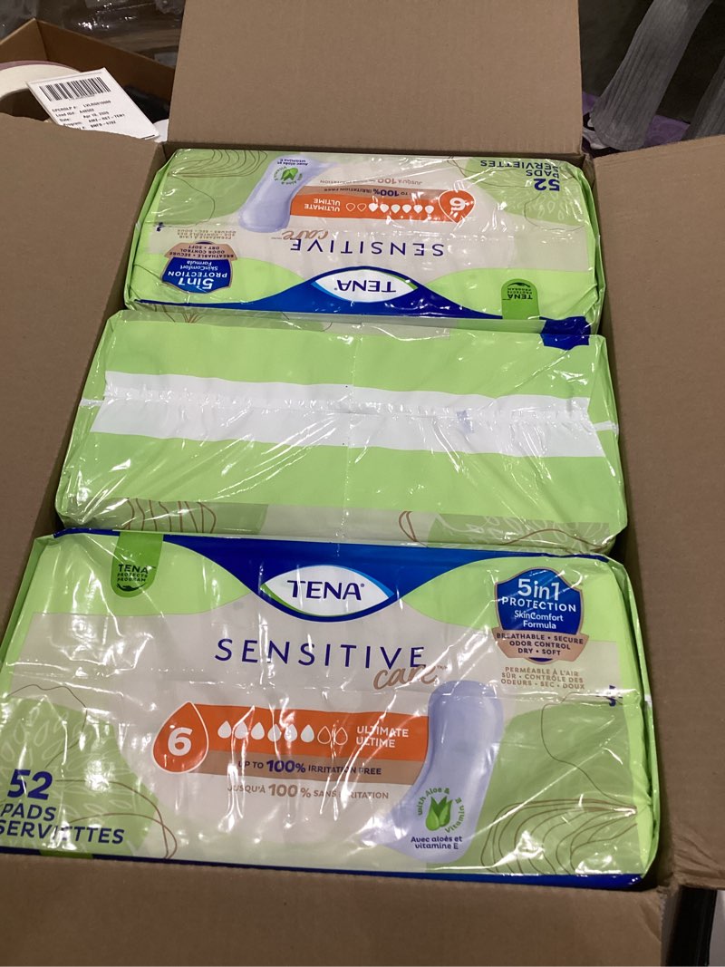 Condition photo showing New/Like New for tena sensitive care incontinence pads, bladder control & postpartum for women, ultimate absorbency, regular length - 156 count regular 156
