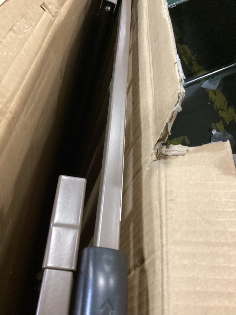 Condition photo showing As Is for InnoTruth 36" Extra Tall Baby Gate for Doorways, 28.9-42.1" Wide Dog Gates for The House One-Hand Opening, Taller Gate for Big Dog Gates for Stairs, Hallways, Bedrooms, Easy Install Kid Gate,Brown Brown 28.9-42.1" W x 36" H