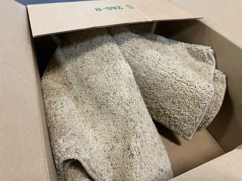 Condition photo showing As Is for Hallway Washable Runner Rug 2x10 - Non Slip Vintage Kitchen Runner Rugs for Entryway Low-Pile Waterproof Long Runners for Living Room Bedroom Medallion Indoor Floor Mat for Bathroom Laundry Beige Beige 2' x 10' (Runner) ( similar 