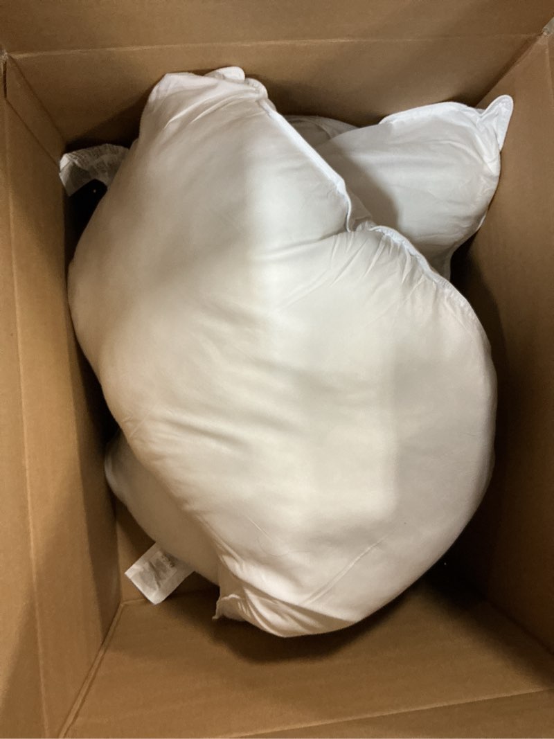 Condition photo showing As Is for Amazon Basics Down-Alternative Pillows for Stomach and Back Sleepers, Soft Density, 20 x 36 inches, 2-Pack, White King (Pack of 2) Soft Pillow