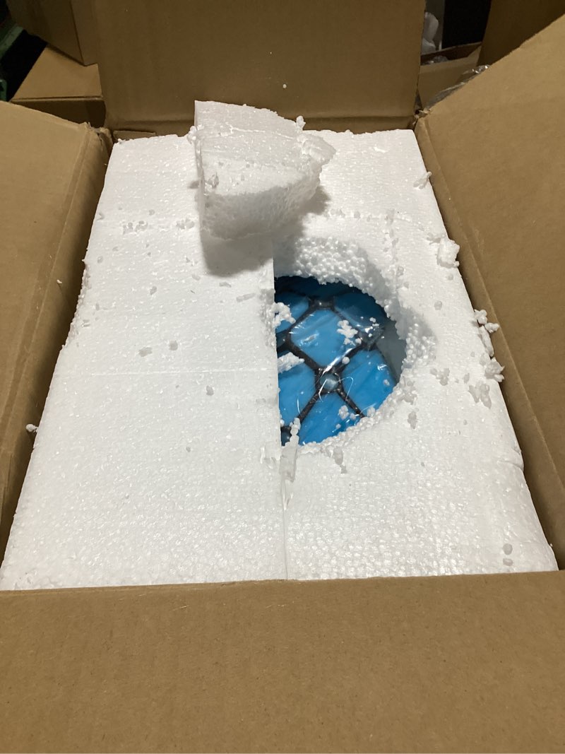 Condition photo showing New/Like New for Tiffany Pendant Light Plug in Stained Glass Hanging lamp 12X12X181 Inch Hanging Lamp Living Room Bedroom Kitchen Dining Room Office(Sea Blue Beads)