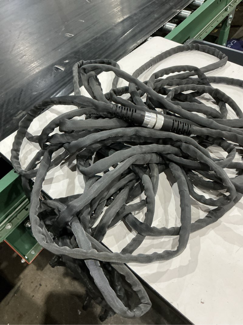 Condition photo showing As Is for zero-g teknor apex 5/8-in x 25-ft premium -duty kink free woven gray hose