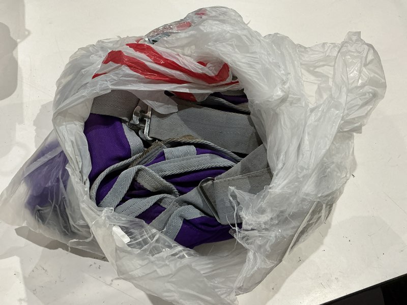 Condition photo showing As Is for heavy duty horse fly sheet with neck and detachable belly band | summer sheet (76, purple) 76 purple