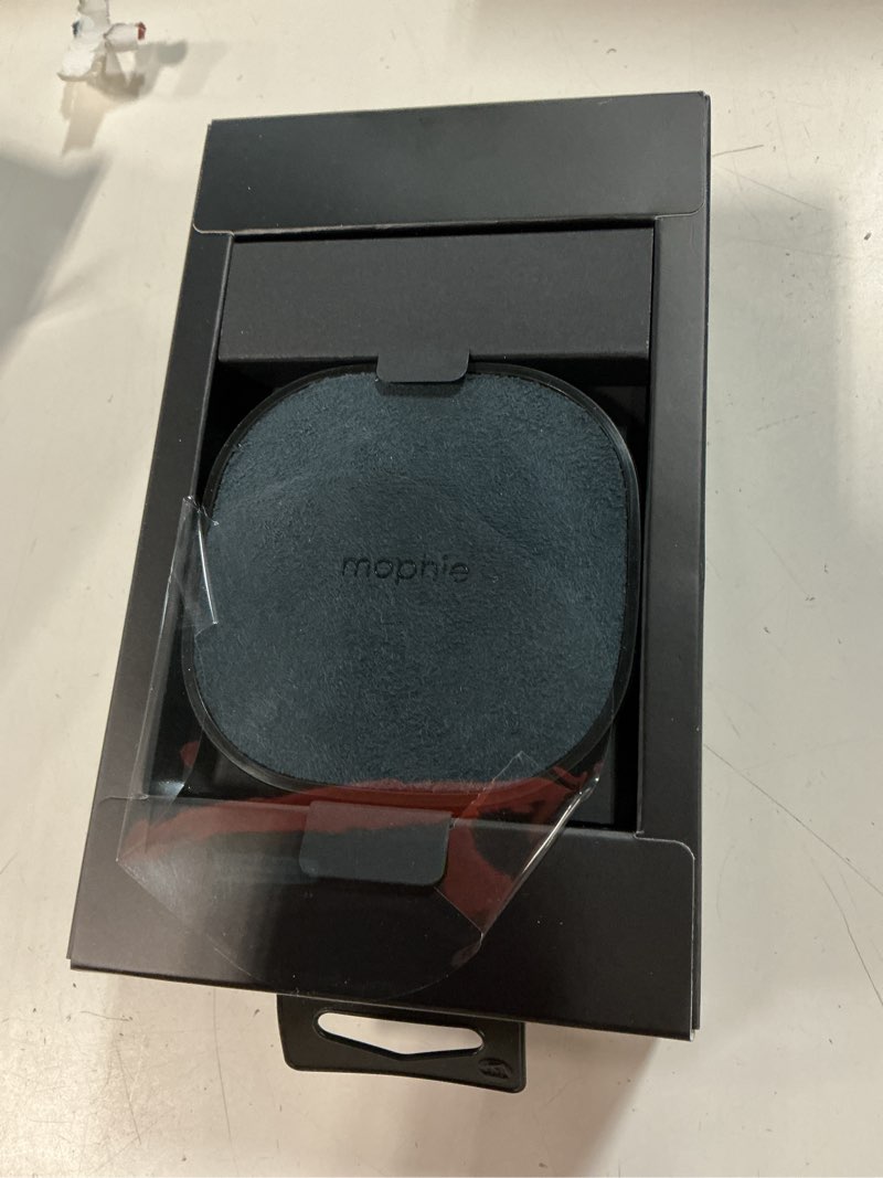 Condition photo showing Good Condition for mophie wireless charging pad 15w wireless charger with ac power adapter included - wireless charger compatible with iphone, samsung galaxy, note, pixel devices - black