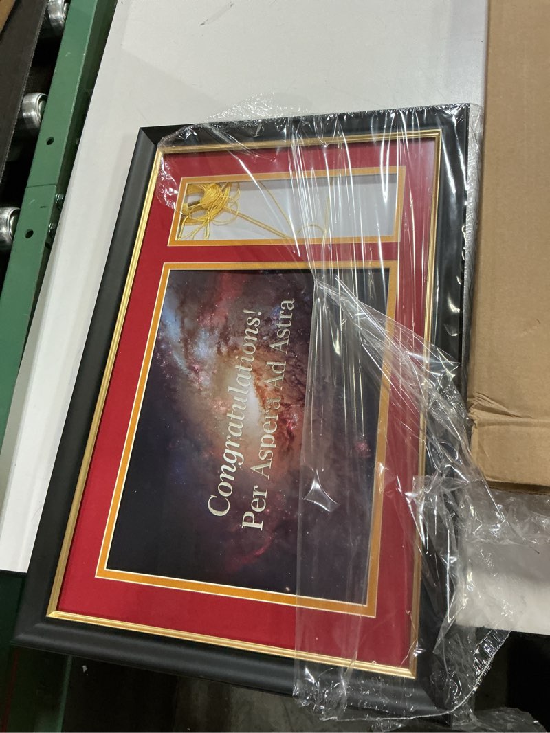 Condition photo showing Good Condition for (similar )appalachian state university 11\" w x 8.5\" h tassel diploma frame - fits a bachelor's, master's and phd - gold embossed tassel & cord diploma frame - officially licensed