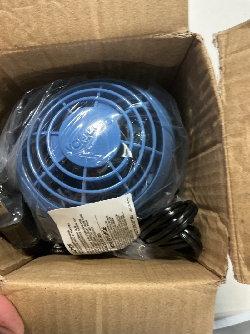 Condition photo showing New/Like New for vornado flippi v6 compact air circulator fan, 3.2" tabletop fan, adjustable head, 2 speeds, blue