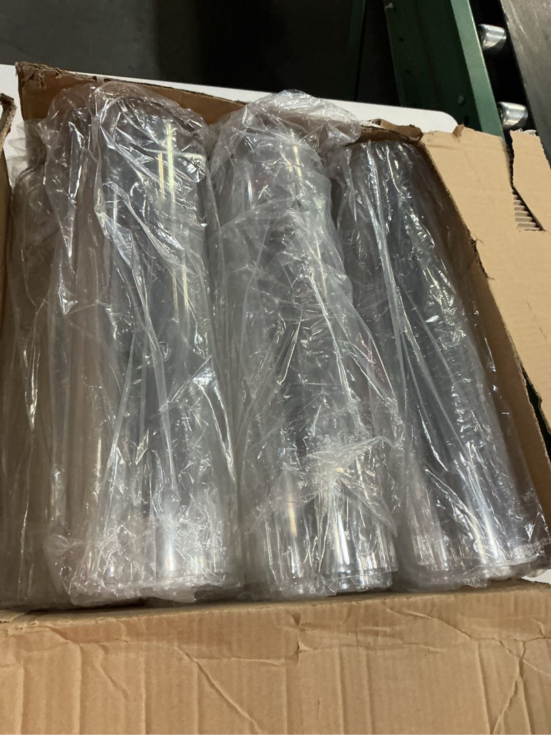 Condition photo showing Good Condition for nuogo 12 pcs plastic clear cylinder vase for home 16 inch acrylic flower clear vase centerpiece for centerpieces wedding party decorations