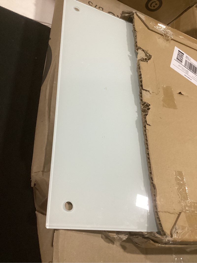 Condition photo showing As Is for mifuro magnetic glass whiteboard?24"x18" wall mounted frameless dry erase board for office, home & school white