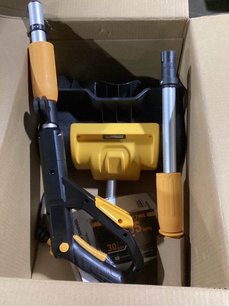 Condition photo showing Good Condition for Cordless Snow Shovel Compatible with DeWalt 20V MAX Battery (Tool Only), 11" Lightweight Electric Snow Blower with 20FT Max Throw & Adjustable Handle, Snow Thrower for Driveway, Deck, Patio & Steps