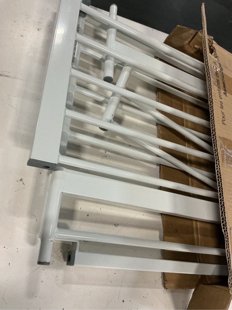 Condition photo showing Good Condition for regalo safety 29-47" easy open extra wide baby gate for doorways, hallways & bottom of stairs, pressured mounted safety gate for babies, toddlers & pets, tested & safe, american designed and owned metal gate
