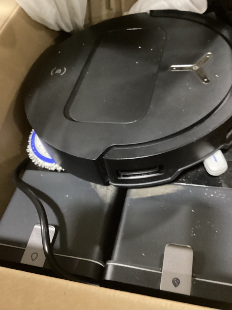Condition photo showing As Is for ECOVACS DEEBOT T50 PRO Omni Robot Vacuum and Mop, 3.19” Ultra-Slim, 15,000Pa Suction, ZeroTangle 2.0, TruEdge Edge Cleaning, AIVI 3D Obstacle Avoidance, Auto Mop Wash & Dry, Self-Emptying Black