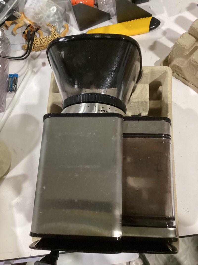 Condition photo showing As Is for cuisinart supreme grind 32 cup electric burr coffee grinder  stainless steel