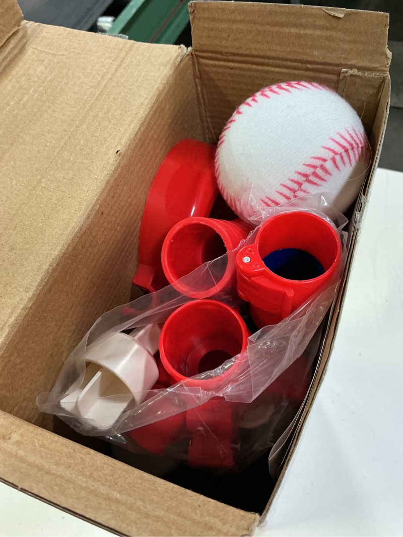 Condition photo showing Good Condition for hyes 3-in-1 baseball set for kids with auto pitching machine | tee ball stand, hanging tee, ball launcher and 6 softballs - adjustable height, indoor/outdoor sport gifts for boys girls blue