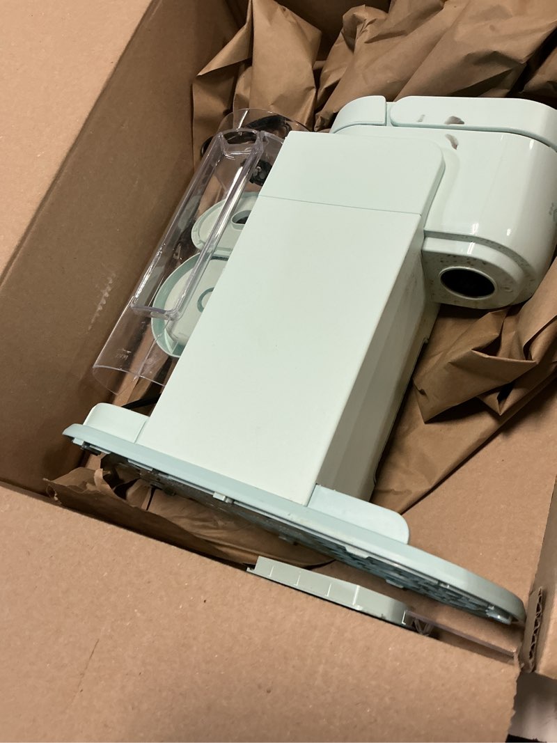 Condition photo showing As Is for keurig k-express single serve k-cup pod coffee maker, 3 brew sizes, strong button feature, 42oz removable reservoir, mint
