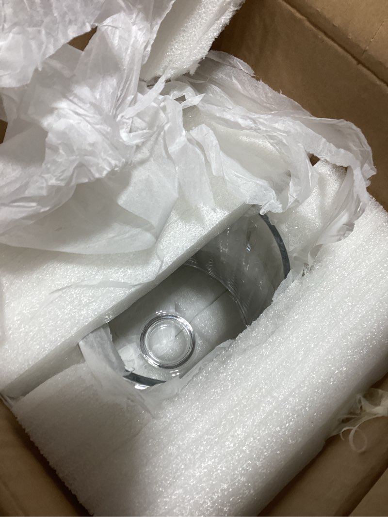 Condition photo showing Good Condition for FOODLE Glass Drink Dispenser with Spigot - Glass Beverage Dispenser with Stand - Perfect for Parties & Everyday Use - Pitcher for Water, Lemonade, Sangria, Punch & Juice - Leakproof Spout - 1 Gallon